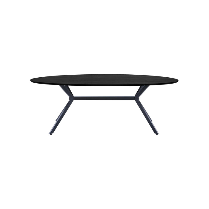 Table à manger ovale medium métal Bruno