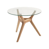 Table d'appoint noyer et verre Maricielo - AM.PM