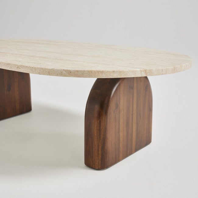 Table basse bois et béton Bimak