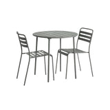 Table de jardin acier avec 2 chaises Honfleur