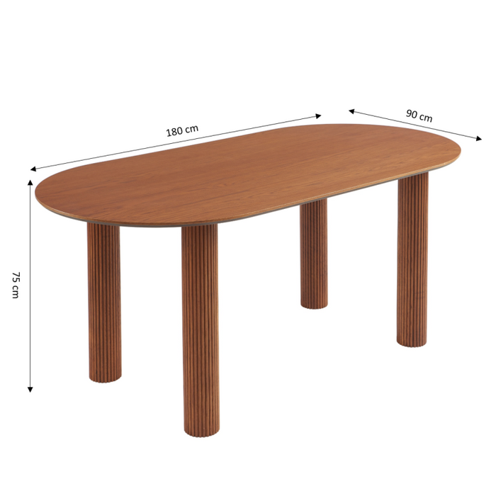 Table à manger placage bois Orion