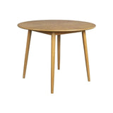 Table ronde chêne et MDF Fabio