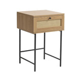 Table de chevet bois et métal Herning