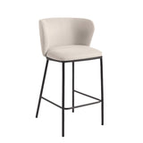 Tabouret tissu chenille et métal Avena