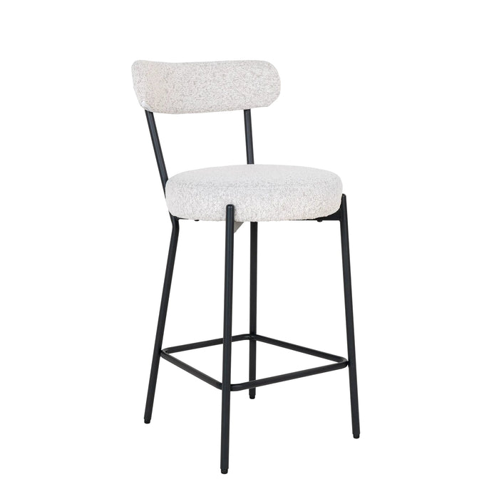 Tabouret tissu bouclette et métal Badalona