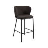 Tabouret tissu bouclette et métal Avena