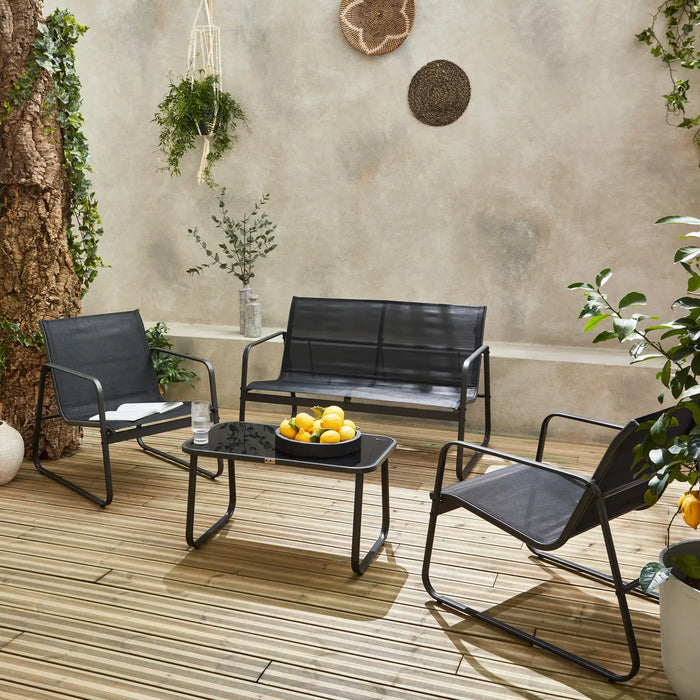 Salon de jardin métal 4 places Silvi