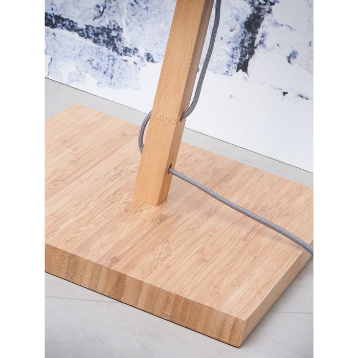 Lampadaire bambou et lin Fuji