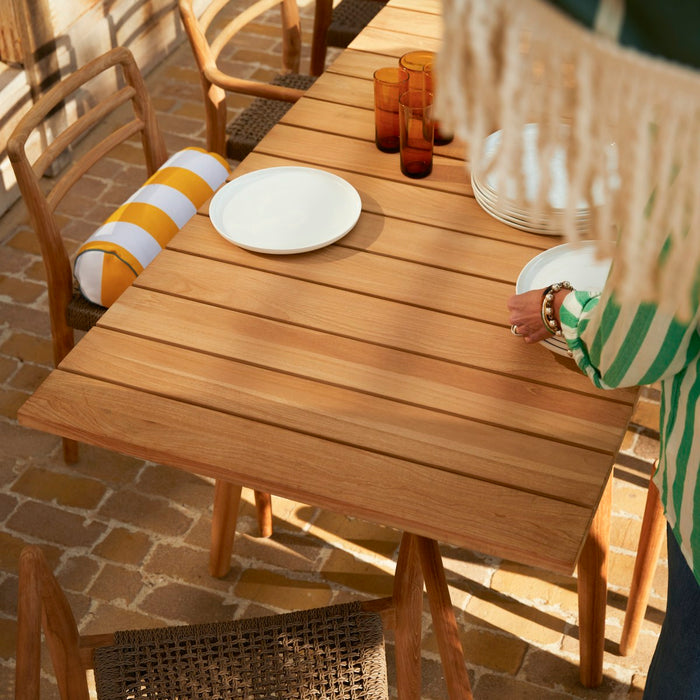 Table de jardin extensible teck massif Vadim