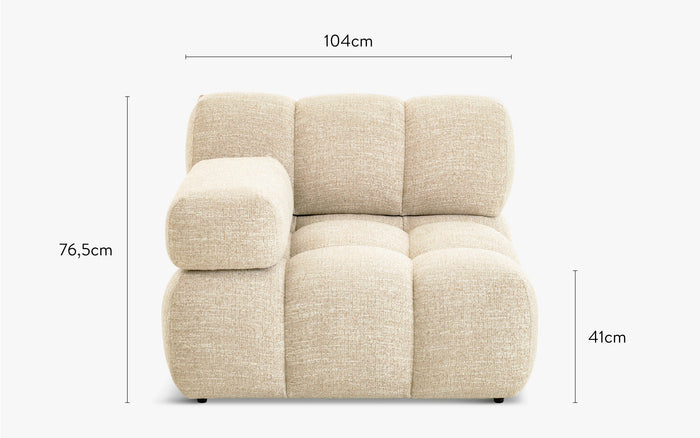 Fauteuil modulable Waffle avec accoudoir interchangeable