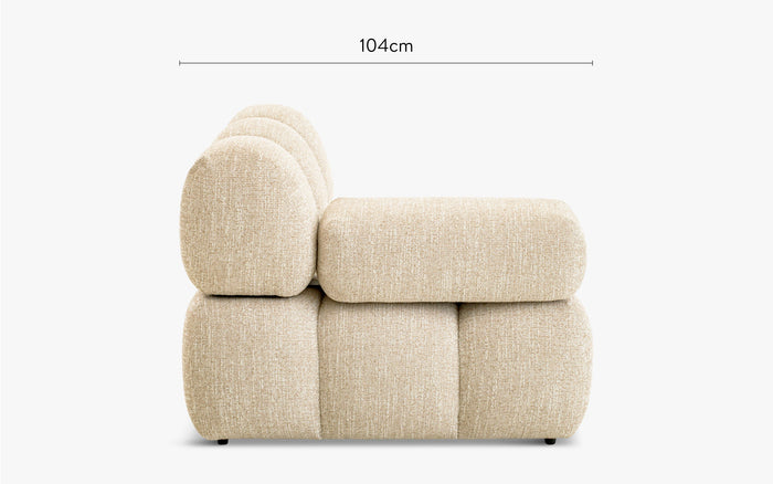 Fauteuil modulable Waffle avec accoudoir interchangeable