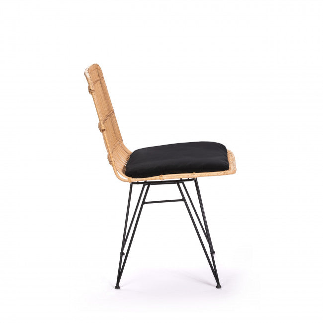 Chaise rotin et métal Uyuni