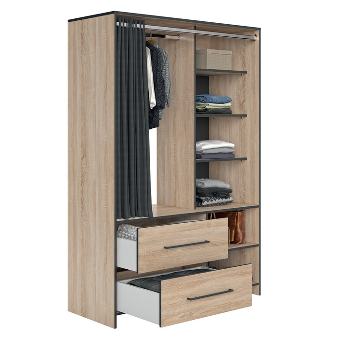 Armoire aggloméré revêtement chêne Jungo