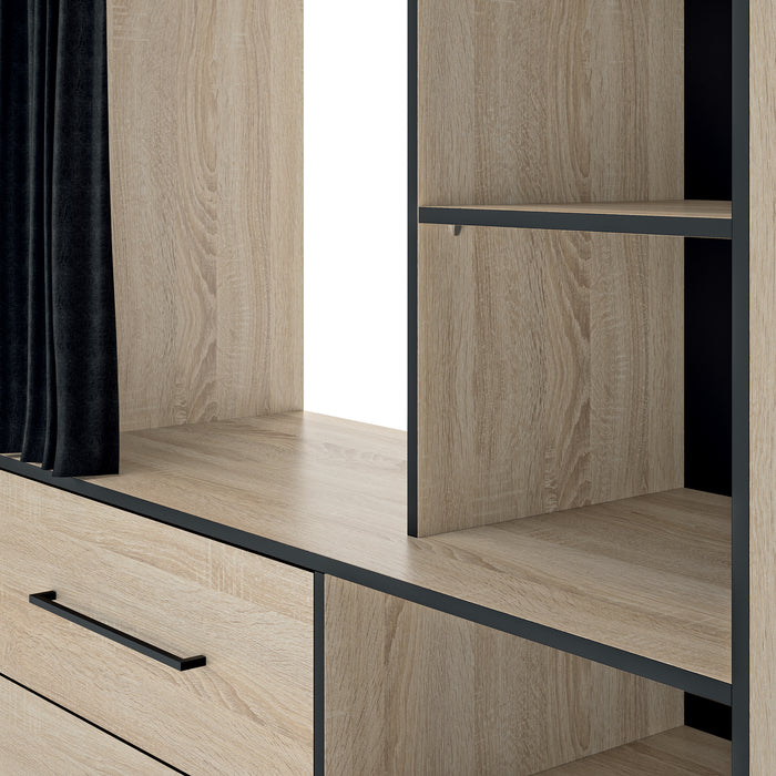 Armoire aggloméré revêtement chêne Jungo