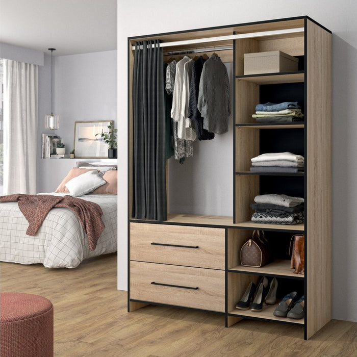 Armoire aggloméré revêtement chêne Jungo
