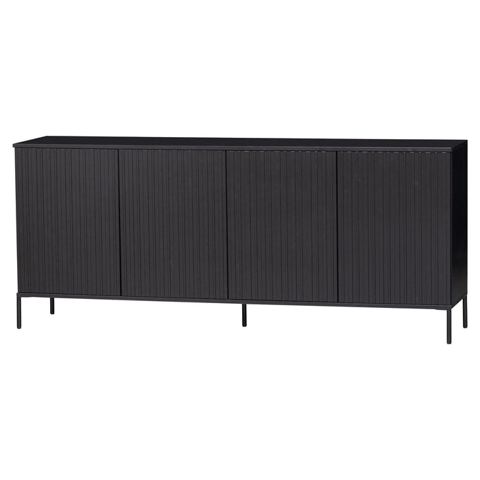 Buffet bois et métal noir Gravure