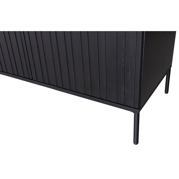 Buffet bois et métal noir Gravure