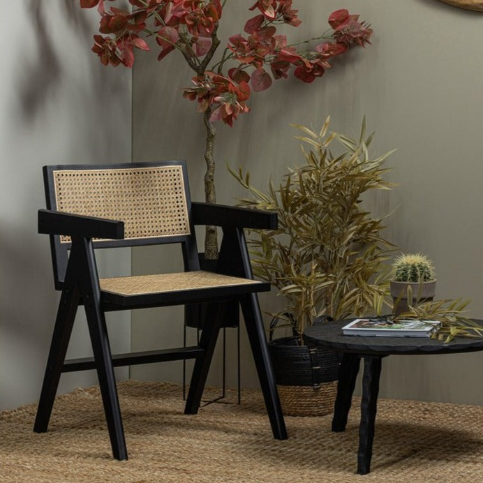Chaise bois massif et fibres naturelles Gunn