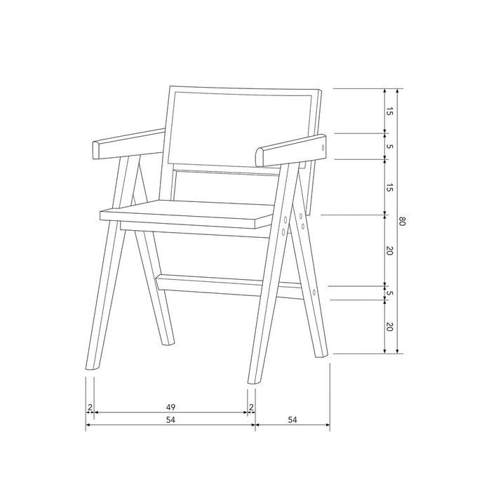 Chaise bois massif et fibres naturelles Gunn