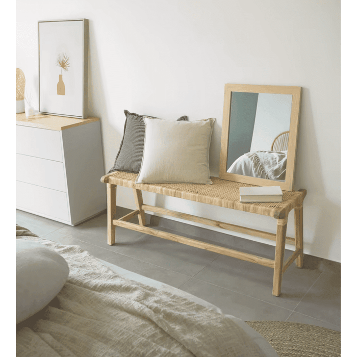 Banc teck et rotin Rubi