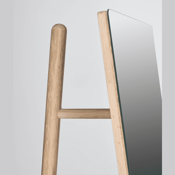 Miroir porte-manteaux bois bouleau