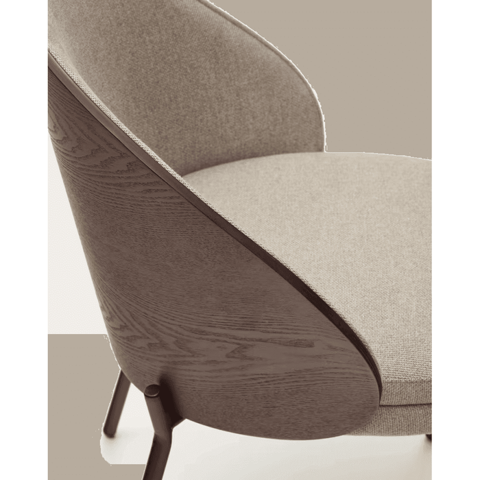 Chaise frêne tissu et métal Brava