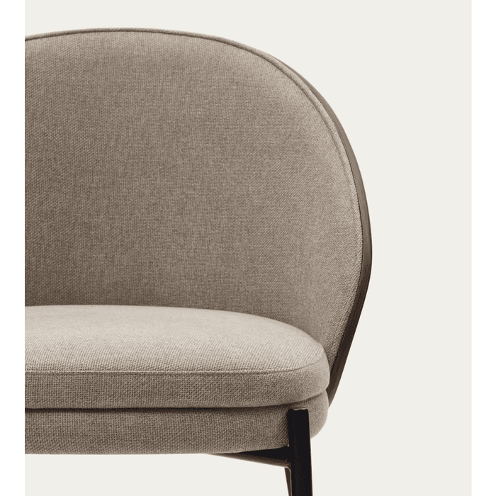 Chaise frêne tissu et métal Brava