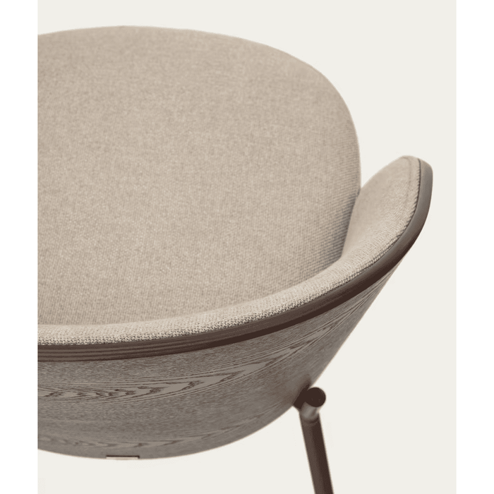 Chaise frêne tissu et métal Brava