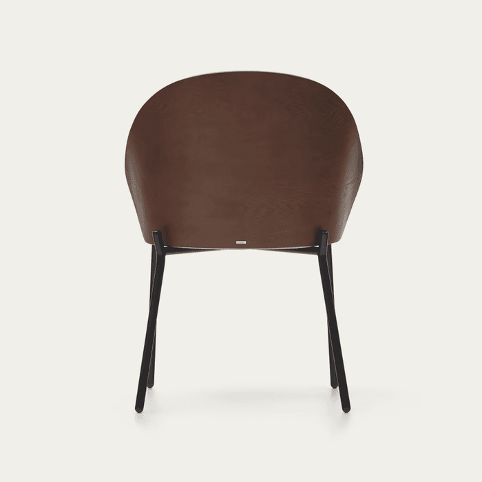 Chaise frêne tissu et métal Brava