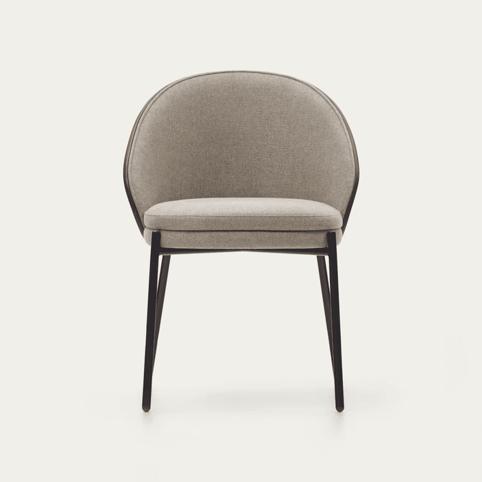Chaise frêne tissu et métal Brava