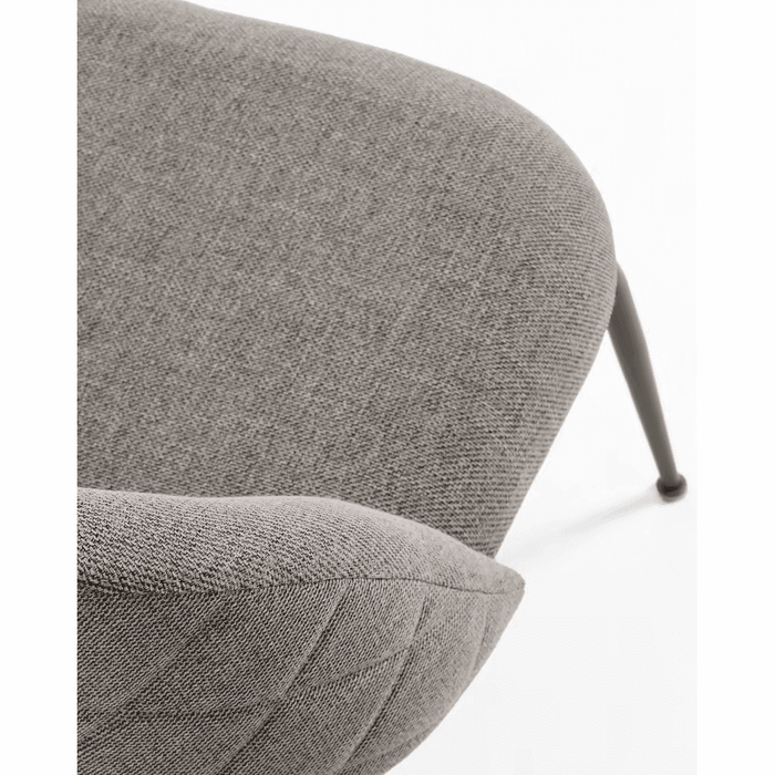 Fauteuil tissu chenille et acier Blava