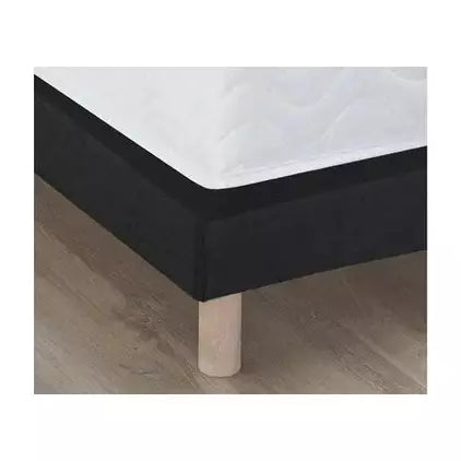 Sommier tapissier simple pin massif hêtre et tissu