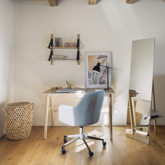 Chaise de bureau tissu et métal Madina