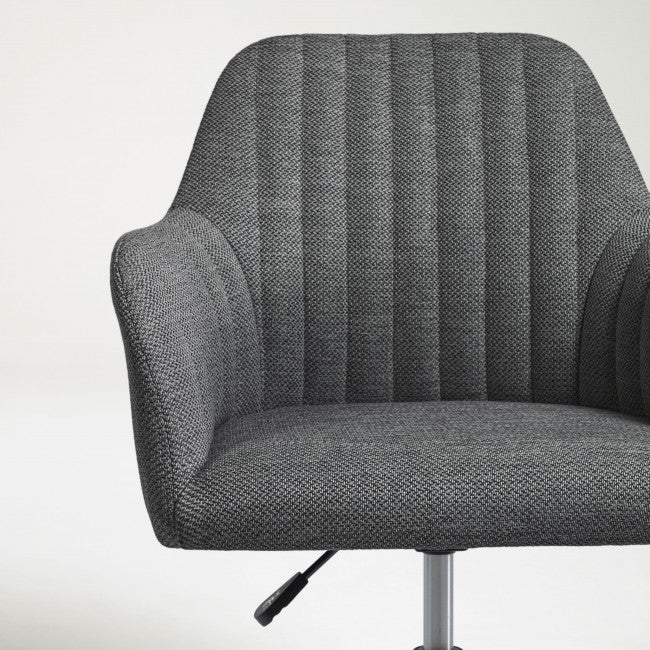 Chaise de bureau tissu et métal Madina