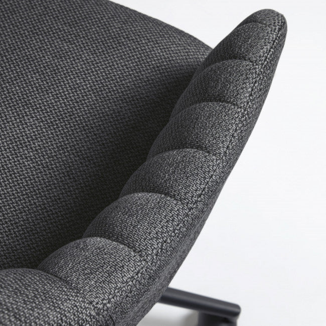 Chaise de bureau tissu et métal Madina