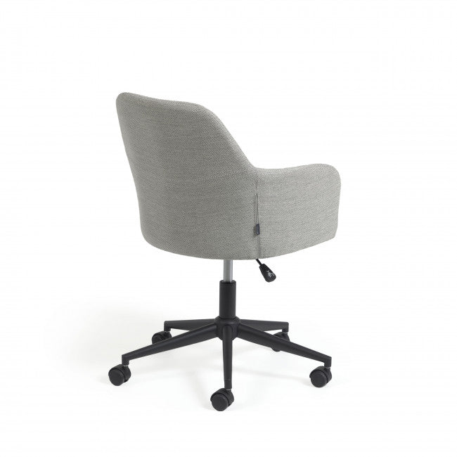 Chaise de bureau tissu et métal Madina