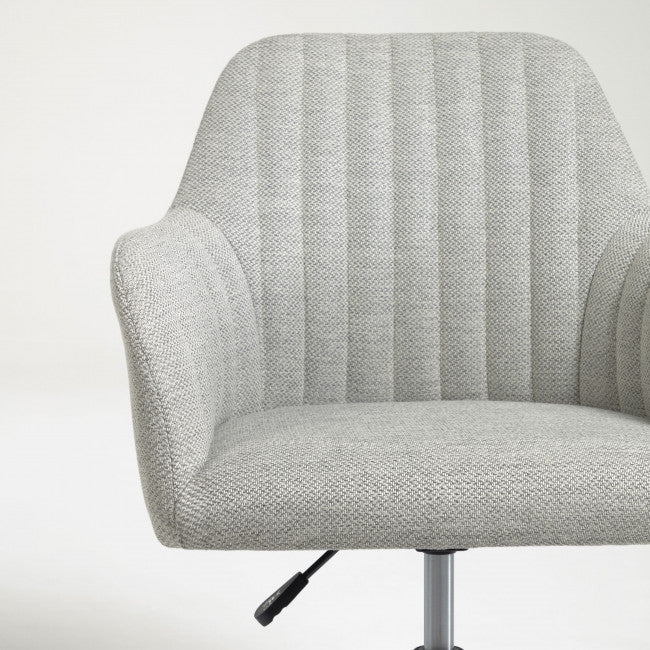 Chaise de bureau tissu et métal Madina