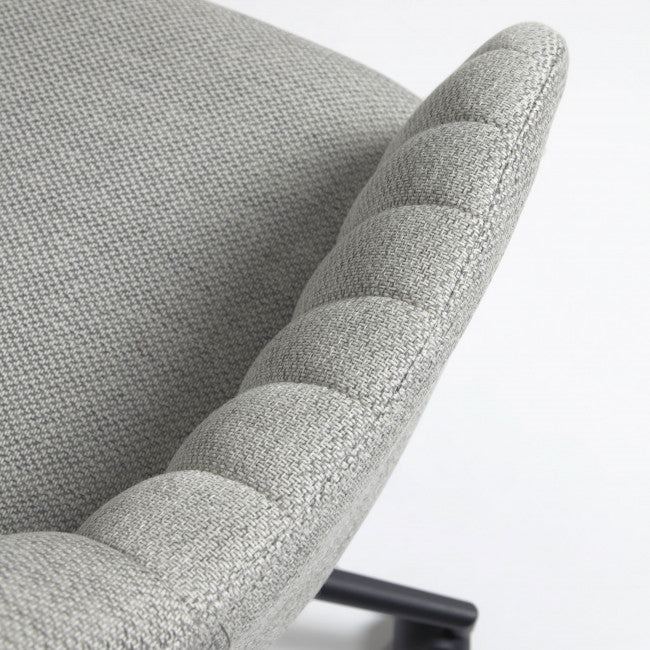 Chaise de bureau tissu et métal Madina