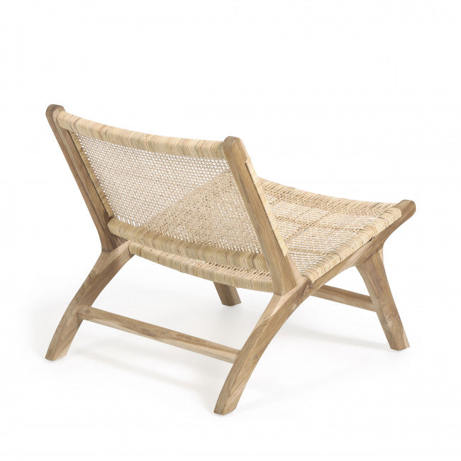 Fauteuil teck et rotin Rubi