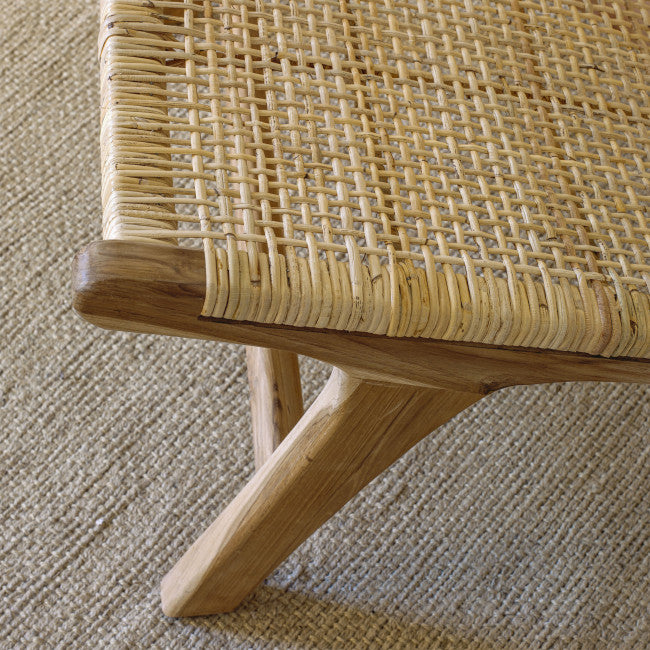 Fauteuil teck et rotin Rubi