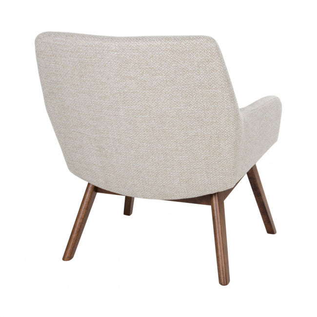 Fauteuil tissu pieds bois naturel London
