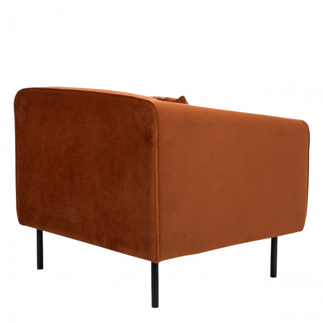 Fauteuil velours pieds métal Winsen