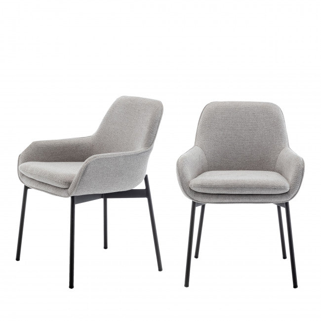 Chaise tissu et métal Haas