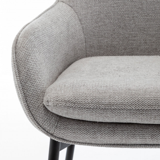 Chaise tissu et métal Haas