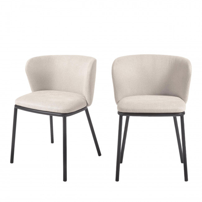 Chaise chenille et métal Avena
