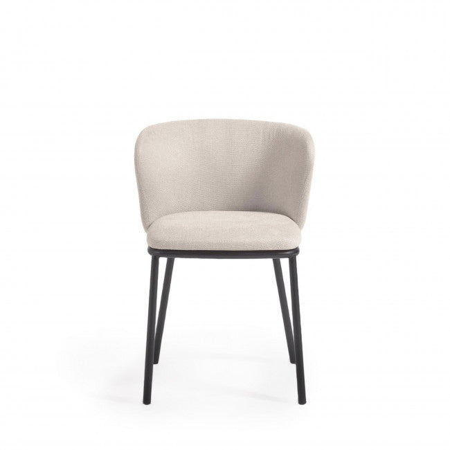 Chaise chenille et métal Avena