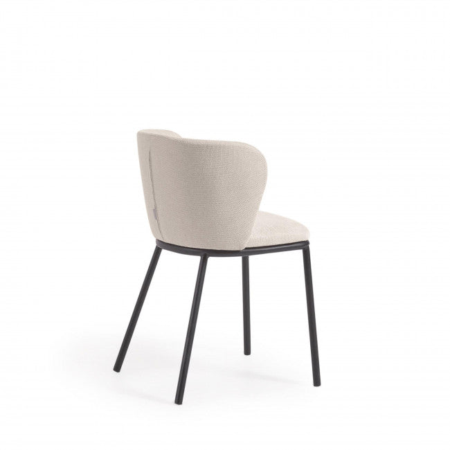 Chaise chenille et métal Avena