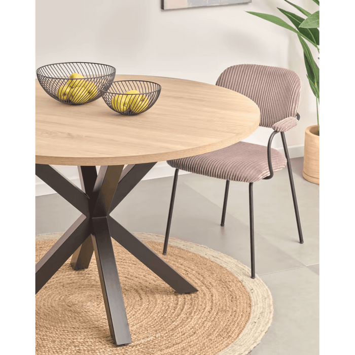 Table ronde mélamine et acier Jasper
