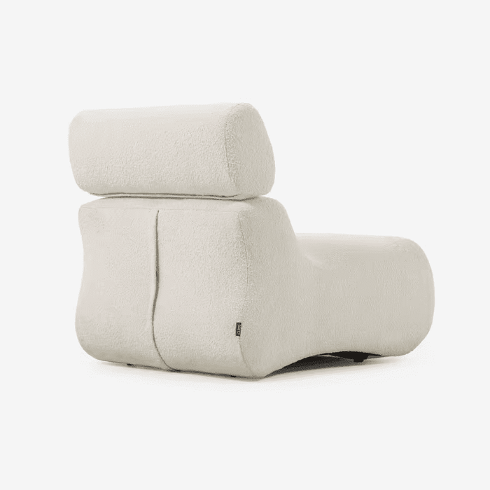 Fauteuil Club tissu bouclette